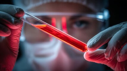 Poster - Researcher Examines Vaccine Candidate in Medical Laboratory Setting Generative AI