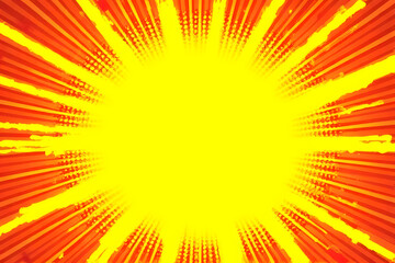 Poster - radiant burst: a burst of vibrant yellow light emanates from the center, surrounded by bold lines of