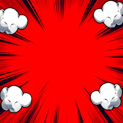Poster - comic book burst: a vibrant comic-style background with a central burst of energy, perfect for dynam