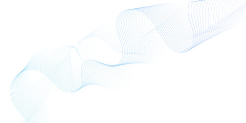 Aufkleber - Smooth wave abstract vector background layout design.background image with dynamic curves.Abstract blue futuristic blend waves lines technology background and sound wave lines on white background.	