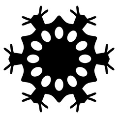 Poster - A Black Drawing Of A Geometric Shape
