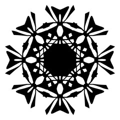 Poster - Outlined Geometric Figure In Solid Black
