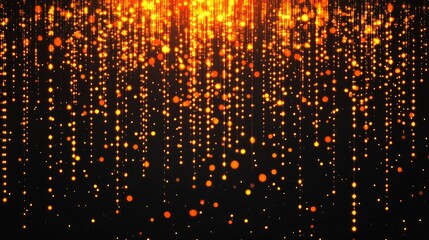 Poster - A mesmerizing display of sparkling golden particles dancing in a dreamlike abstract setting : Generative AI