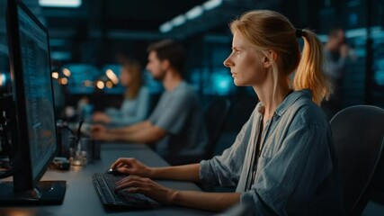 Poster - Dedicated Female IT Programmer in Data Center Generative AI