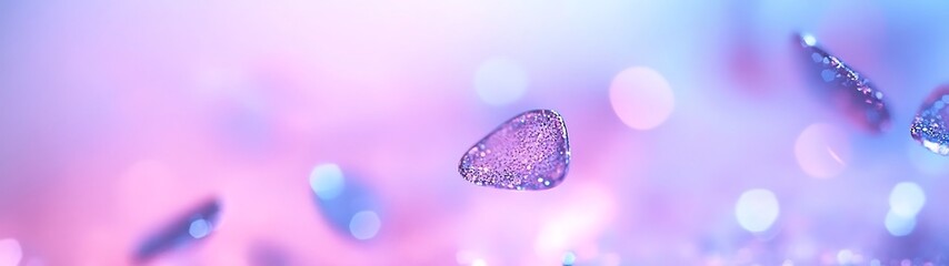 Poster - Abstract shapes, floating in pastel light