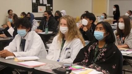 Poster - Students Prepare for Science Class in a Classroom Setting Generative AI