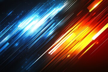 Poster - Abstract speed lines, contrasting colors