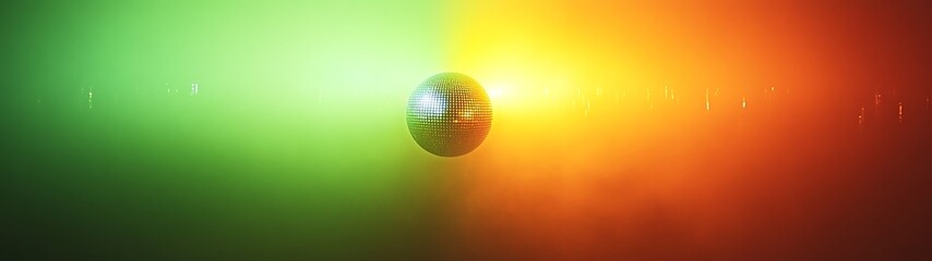 Poster - Abstract sphere in tri-color gradient