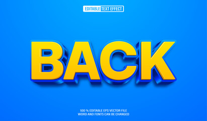 Aufkleber - Editable 3d text style effect - Bllue Bold text effect Template