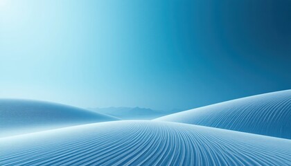 Poster - Serene dunes landscape tranquil desert digital art scene calm environment wide-angle view minimalist concept for relaxation and inspiration