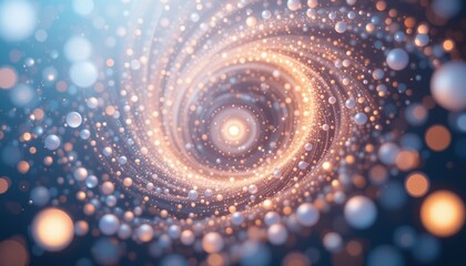 Poster - Galactic swirl of cosmic particles space digital art universe fractal viewpoint abstract concepts of infinity