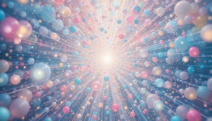 Poster - Vibrant particle explosion abstract environment digital art colorful background dynamic perspective creative concept for visual impact