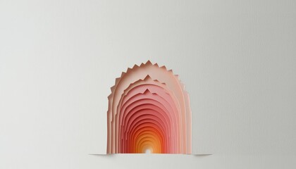 Poster - Abstract paper art showcase gallery digital artwork minimalistic environment close-up view creative design concept