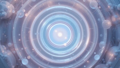 Poster - Dynamic light spiral animation virtual space digital art abstract environment aerial view conceptual visualization for creative projects