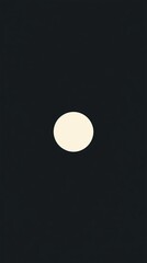 Aufkleber - Bright yellow circle shining on a dark background representing minimalism and simplicity