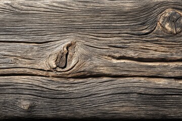 Poster - Close up of rustic wooden board with natural wood grain, knots, and aged texture. Perfect for backgrounds, textures, and graphic design, emphasizing natural beauty.