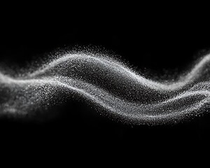Poster - Abstract wave of light particles