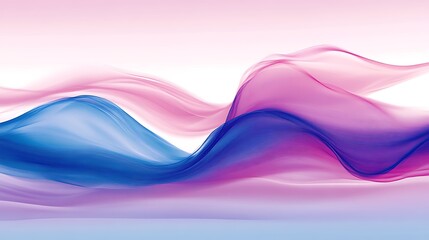 Poster - Abstract Waves, Pastel Colors, Smooth Flow