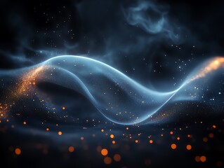Poster - Abstract Waves of Light in Dark