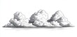© smartcat - Hand Drawn Cloud Vector Illustration Set Vintage Engraved Sky and Weather Designs