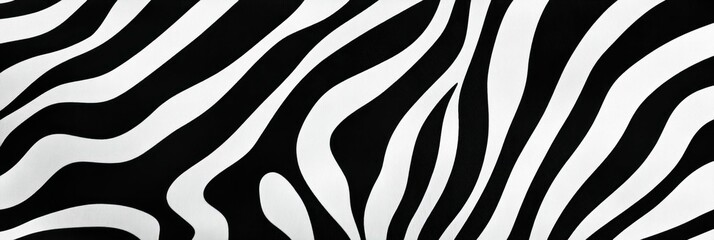 Poster - Monochrome Zebra Stripes: A Captivating Abstract Pattern with Bold Contrast
