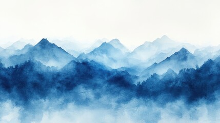 Poster - a deep blue watercolor background backgrounds painting abstract