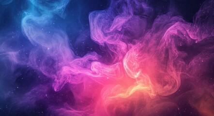 Wall Mural - Texture Light. Abstract and Colourful Galaxy Background Design with Nebula and Galactic Elements