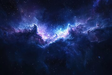 vibrant cosmic nebula illuminated with brilliant colors in deep space