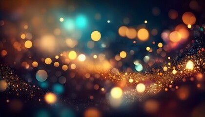 Wall Mural - bright abstract bokeh background of glitter vintage lights