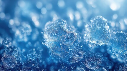 Aufkleber - abstract blue ice texture background winter and new year backdrop for wallpaper poster banner with copy space,stock photo