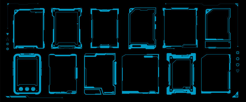 Cyber Interface graphic elements design