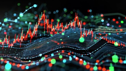 Poster - Abstract Visualization of Financial Market Data: Dynamic Candlestick Chart on a 3D Surface