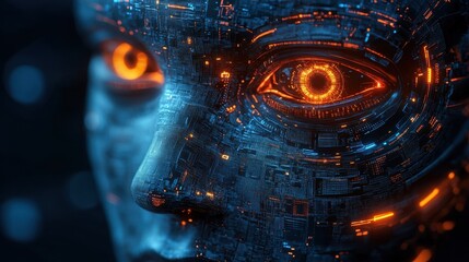 Poster - ai futuristic technology and artificial intelligence machine learning developing and integrating all forms of ai capabilities to further enhance the efficiency of ai usage in all aspects