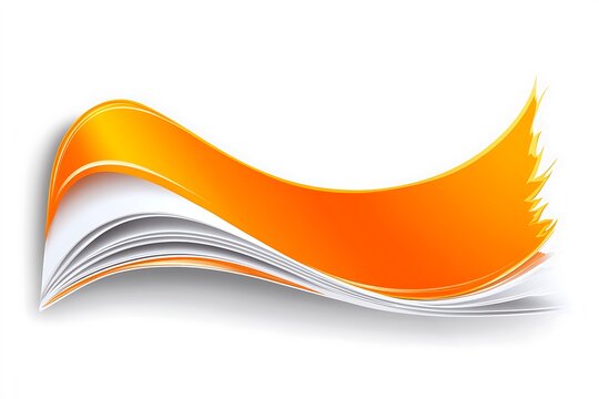 Abstract Orange Ribbon Graphic