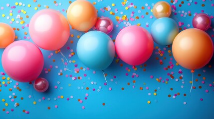 Fototapete - birthday background theme bright colors