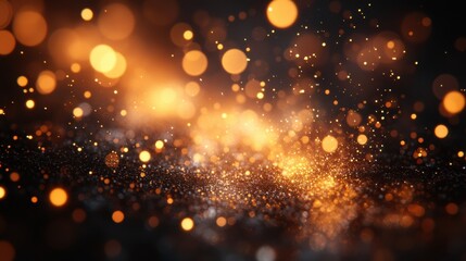 Leinwandbilder - blur glow overlay bokeh rays sunlight beam glare gleam leak defocused golden orange black light flecks on dark abstract background,stock image