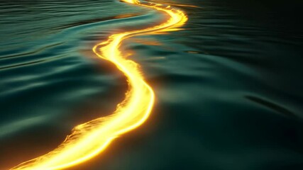 Poster - Breathtaking glow of a river under the moonlight captivates observers in serene nature setting Generative AI