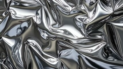 Poster - Shimmering metallic waves dance in light, creating captivating textures and reflections Generative AI
