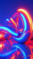 Aufkleber - Abstract Neon Forms Studio Shot