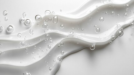 Leinwandbilder - clear white cosmetic gel serum oil texture isolated on white background hyaluronic acid skincare product,bubbles macro clear white cosmetic gel serum oil texture isolated on white background h
