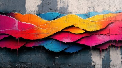 Aufkleber - colorful graffiti art strokes,retro style background,stock photo