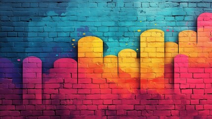 Leinwandbilder - colorful graffiti art strokes,retro style background,stock image