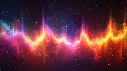 Aufkleber - colorful sound wave vector background,audio spectrum for music or voice design element,stock photo