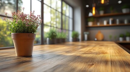 Aufkleber - countertop,blurred home kitchen background in white