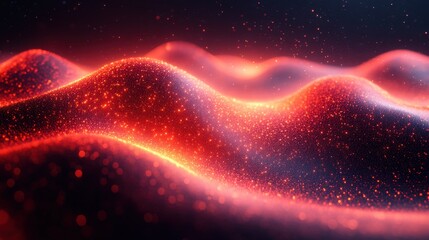 Aufkleber - data of crypto waves 3d illustration of wavy lines in the information code field data flow cyber concept coding,technology