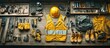 © Almahyra - Worker's safety gear & tools on wood workbench