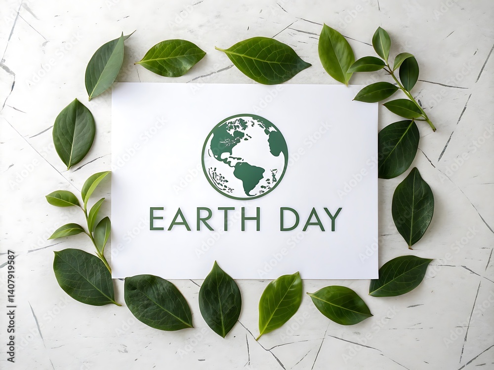 Our power, our planet. Earth day 2025 3d concept background. Ecology ...