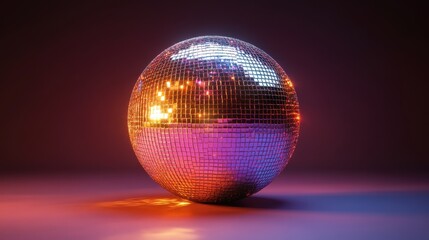 Aufkleber - disco ball isolated on transparent background,stock image