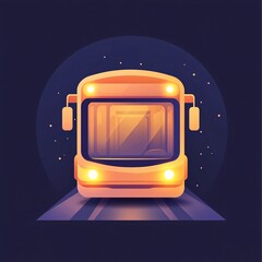 Aufkleber - Modern tram coming out of a tunnel at night