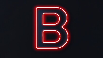 Fototapete - Neon red letter 